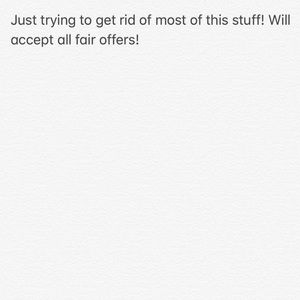 Just trying to get rid of this stuff!